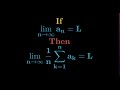 Average of converging sequence always converges to the same limit