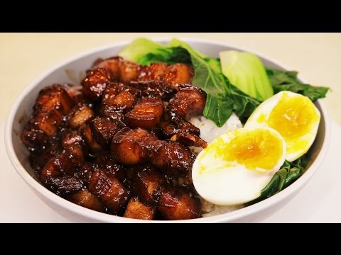 MELT IN YOUR MOUTH Chinese Braised Pork Belly Recipe (Lu Rou Fan / 卤肉饭)