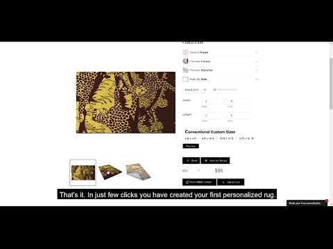 CUSTOMIZE YOUR OWN RUG NOW - CHEETAH DESIGN