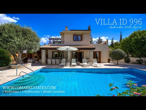 Fantastic 3 Bedroom Villa on Western Plateau of Aphrodite Hills Resort: ID 996