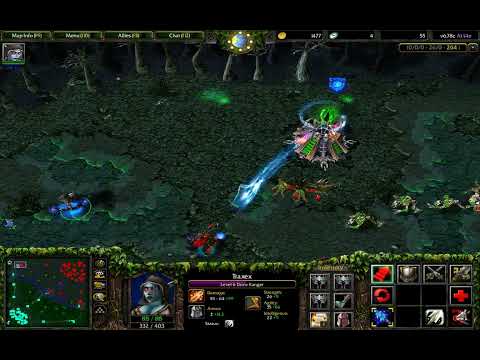 Warcraft III, DOTA1, Traxex VS 5 INSANE AI