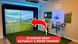 Testing The Brand New Gray Screen in My Golf Simulator! | White VS Gray Screen Head 2 Head 🤜💥🤛