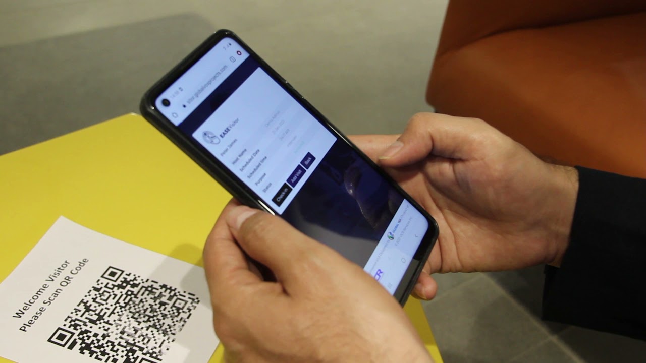EASE Visitor - Self Registration Process with QR Code