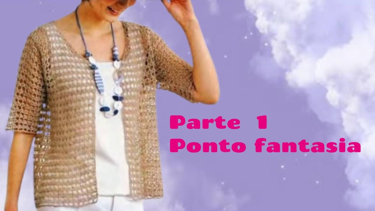 PARTE 1 PONTO FANTASIA EM CROCHÊ DE 2 CARREIRAS INTERCALADOS 