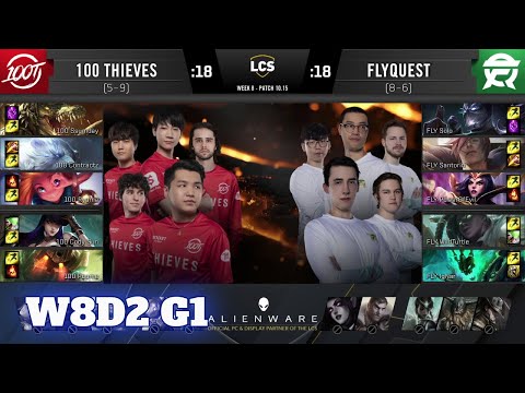 100 Thieves vs FlyQuest | Week 8 Day 2 S10 LCS Summer 2020 | 100 vs FLY W8D2