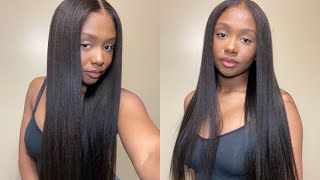 *EFFORTLESS* Ready To Go Pre-bleached | Natural Hairline Yaki Byebye Knots Wig | Ft UNice Hair