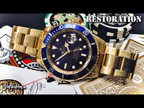 Restoration of a Rolex Submariner 16618 in 18k - 10k Follower Special - 18k Bracelet Stretch Repair