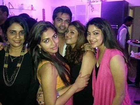 Trisha birthday celebrations with simbu - nayanatara