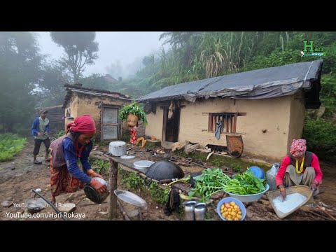 Pure Winter Village Life in Nepali Hills | Family & Food
