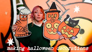 make some halloween decorations with me