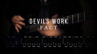 FACT - devil&#39;s work (Instrumental)【ギター練習用】【ギタータブ譜】【Guitar TAB】【Guitar cover】【Screen TAB】SHADOWS