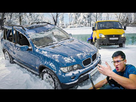 Газелисть Нұреке қарға батқан Х5-ке көмектесті (BeamNG.drive)