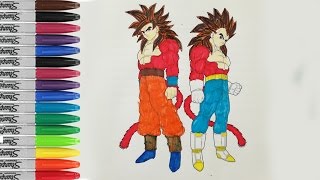 Goku And Vegeta Super Saiyan 4 Coloring Book Pages Dragon Ball Z SAILANY Coloring Kids