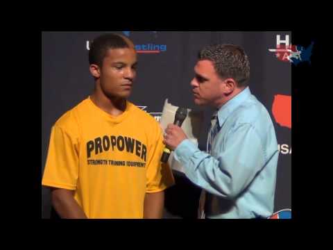 Cadet Freestyle 152 pound champion Mark Hall of Michigan