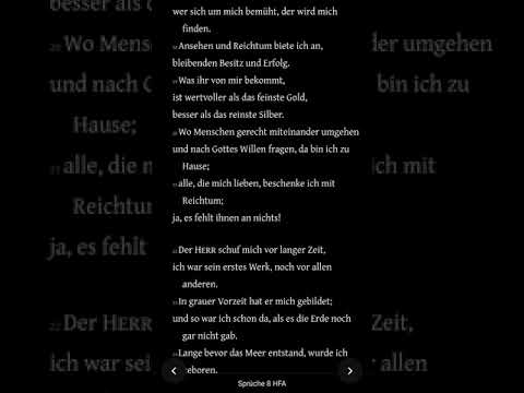 Die Bibel - Sprüche 8