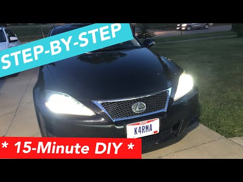 How to change Lexus IS250/ IS350 headlight bulbs! *STEP BY STEP*
