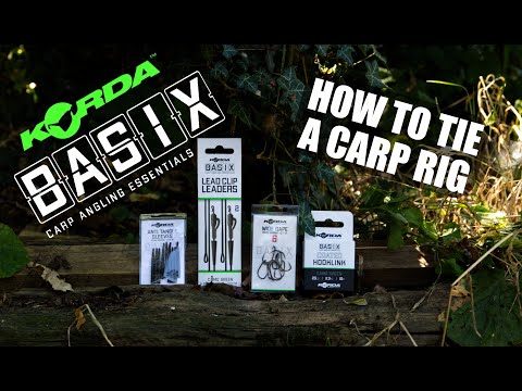 NEW Korda Basix Range - How To Tie A Basic Rig For Carp Fishing - Beginners Guide To knotless Knot