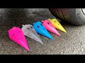 Experiment Car Vs Slime Piping Bags Crushing Crunchy Soft Things By Car Test Ex