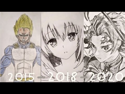 MY ANIME DRAWING ART PROGRESS FROM 2015-2020  (AGE-14-19)