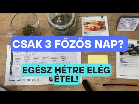 Heti menü CSAK 3 nap főzéssel 🥖🥐– Blokkfőzés, bevásárlás és receptkártyák lépésről lépésre