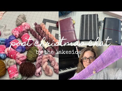post vlogmas chat | my journal/planner eco-system and current knitting