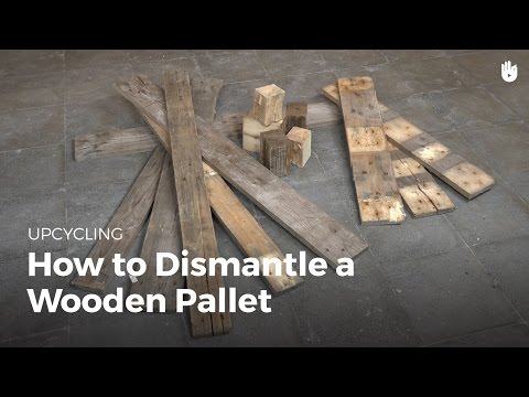 Part of a video titled How to Dismantle a Wooden Pallet | Upcycling - YouTube