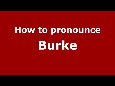 How to pronounce Burke
