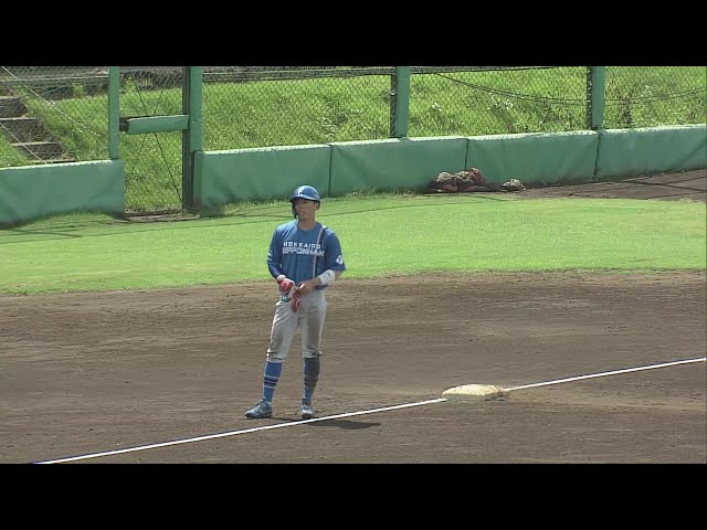 【ファーム】二盗!! 三盗!! ファイターズ・五十幡亮汰 実戦復帰後初盗塁から三盗も決める!! 2022年8月27日  埼玉西武ライオンズ 対 北海道日本ハムファイターズ