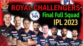 IPL 2023 | Royal Challengers Bangalore Full & Final Squad | RCB Team Confirmed Players List 2023
