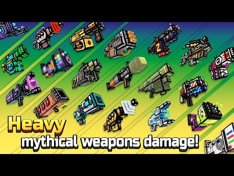 Pixel Gun 3D - Heavy Mythical Weapons Shots Damage + Reloading Animations