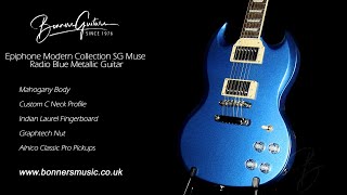 Video thumbnail for Epiphone Modern Collection SG Muse Radio Blue Metallic Guitar | Bonners Guitar Store by Bonners Guitar Store