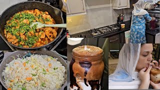 Ye bat khud ko bhi kehti hon || 14th August || Garlic chicken with fried rice || Beti ne bnai mocha