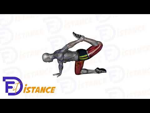Exercice Étirement des quadriceps à quatre pattes