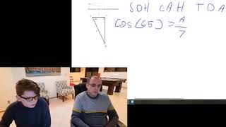 JM Geometry Right Triangles and Trig Quiz 2