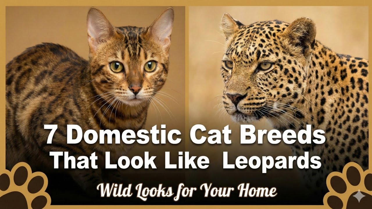 7 Domestic Cats That Look Like Leopards #DomesticCats #CatBreeds #LeopardCats #ExoticCats #WildLife