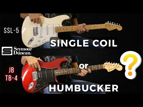 Single Coil SSL-5 vs JB TB-4 Humbucker bridge pickup demo Seymour Duncan Fender