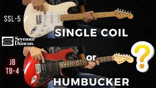 Video thumbnail for Single Coil SSL-5 vs JB TB-4 Humbucker bridge pickup demo Seymour Duncan Fender by Guitar Sound Lab