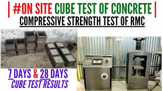 How to do Concrete Test at Construction Site | Practical of Cube Test | Compressive Strength of RMC