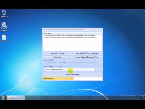 Increase or Decrease Volume Of Multiple MP3 Files Software
