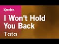 I Won't Hold You Back - Toto | Karaoke Version | KaraFun