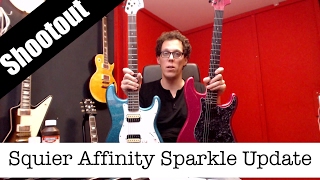 Video thumbnail for Is modifying a Squier Affinity Strat worth it? The Blue Sparkle vs Pinky by TheGuitarGeek