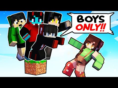 TankDemic - Minecraft - Minecraft, But ONE GIRL STUCK on a BOYS ONLY One Block! 😂 | PART 4 | ( Tagalog )