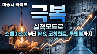 [미국개장] 실적모드로 '극복',,스페이스X부터 MS, 코히런트, 루멘텀까지｜유나이티드헬스, 메타,테슬라  등 📢미국증시 브리핑 (261020)