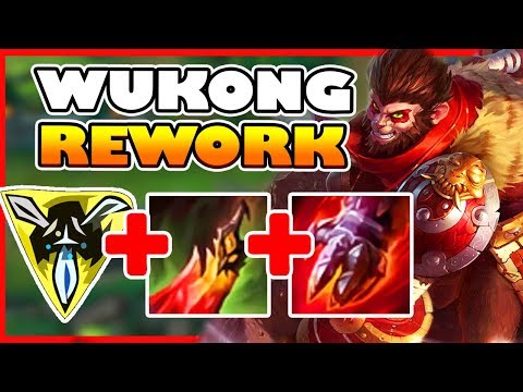 *NEW* WUKONG REWORK IS AMAZING! BROKEN BRUISER? - League of Legends