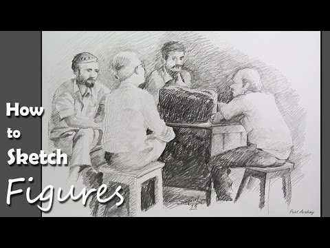 Mountains and Pine Tress Watercolor Pencil Landscape Drawing | steps to follow