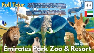 Emirates Park Zoo & Resort Abu Dhabi Attractions! SPECTACULAR Zoo Tour | Tourist Attraction 4K 🇦🇪