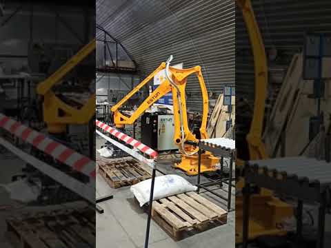 ESTUN RI180 palletizing 25 - 50 kg bags!