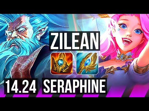 ZILEAN & Ziggs vs SERAPHINE & Ashe (SUP) | KR Master | 14.24