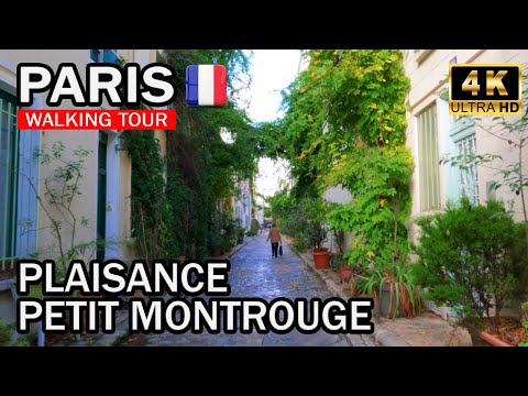 Passeio a pé por Paris – 14e arrondissement – ​​​​Petit-Montrouge – Plaisance [4K] – Com legendas