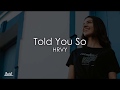 HRVY - Told You So (Lyrics / Lyric Video)